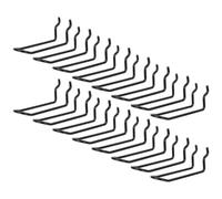 LOPUNER 20 Pièces Crochet Compatible Épaisseur 1-3mm Double en Acier Inoxydable pour Noir Design Ergonomique, Antidérapant pour Tableau Perforé pour Cuisines et Ateliers