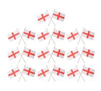 LOPUNER 20 Pièces Drapeau Anglais à Main Miniature D’angleterre, Polyester Bois