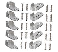 LOPUNER 20 pièces Support de Tringle à Rideaux Murale Zinc Lot de Supports pour Barre de Placard Installation Facile Corrosion Compatible avec Tubes pour Aménagement Robe