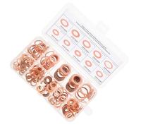 LOPUNER 200 Pièces Assortiment de Rondelles Cuivre Ensemble de Joints Étanchéité pour Applications Résistantes à Huile Haute Conductivité et Faciles à Installer