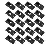 LOPUNER 20pcs Support de Tringle Métallique pour Placard Noir en Fer Design Protecteur et Stabilité Renforcée pour Organisation DIY Chambre