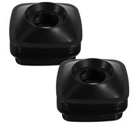 LOPUNER 2pcs Couvercle Carré pour Bocal de 2l en Plastique Noir, Capuchon de Rechange Étanche et Compatible pour Blender de Comptoir
