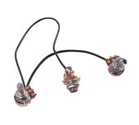 LOPUNER 3 Pièces Potentiomètre Double pour Basse Électrique et Guitare, Contrôle Volume et Tonalité, Arbre Cannelé en Cuivre et Plastique, Compatible Plupart des Boutons