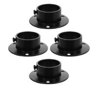 LOPUNER 4 Pièces Support de Tringle à Rideau Base Pré-percée en Acier Inoxydable Bride Épaisse Dimensions 6,2x6,2x2,2 Cm, Installation Sécurisée pour Rails de Placard Rideaux en Intérieur