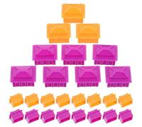 LOPUNER 40 Pièces Jetons de Jeu de Maison en Plastique, Accessoires pour Mini-hôtel, Pièces D'échecs de Remplacement, Grandes Maisons Orange et Violet, Accessoires pour Jeu de Société