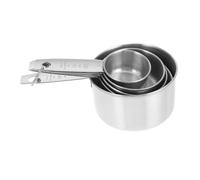 LOPUNER 5 pièces Set de Tasses Doseuses Acier Inoxydable Graduées pour Cuisine et Pâtisserie Mesureur Pratique pour Ingrédients et Solides et Facile à Nettoyer