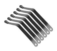 LOPUNER 6 Clips Métalliques Ajustables pour Feuilles de Musique, Grip Solide Extrémités Caoutchoutées, Accessoires pour Pupitre de Scène et Présentoirs de Recettes, Lot de 6