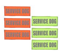 LOPUNER 6 Pièces Reflective Service Dog Vest Patches with Hook and Loop Backing Safety Identification Labels for Working and Training Dogs