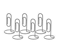 LOPUNER 6pcs Porte-mémo de Bureau en Fer Noir, Support pour Fiches Design Trombone Moderne, pour Décoration de Classe ou Fête de Mariage
