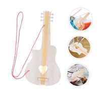 LOPUNER 8 Pièces DIY Guitar Wooden Cutouts for Unfinished Sturdy Wood Slices Crafting Toys for Creativity and Music Theme Party
