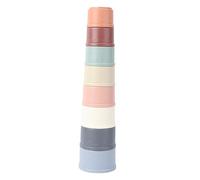 LOPUNER 8 pièces Jouets de Bain Empilables pour Garçon Fille Formes Géométriques Colorées Éducatif Créatif et Ludique pour Plage Améliore Coordination et Imagination