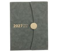 LOPUNER Agenda scolaire hebdomadaire et mensuel - Agenda 2027 en similicuir - Format A5, 12 mois, pour la planification du travail, l'organisation quotidienne, le suivi des études et l'emploi