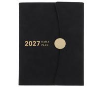 LOPUNER Agenda scolaire hebdomadaire et mensuel - Agenda 2027 en similicuir - Format A5, 12 mois, pour la planification du travail, l'organisation quotidienne, le suivi des études et l'emploi