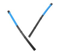 LOPUNER Balais de Tambour en Nylon Rétractables Poignée Bleue | Finition Élégante, Prise Confortable, Format Compact, Contrôle Amélioré, pour Caisse Claire et Cajon