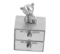 LOPUNER Boîte à Dents De Lait Et Boîte à Souvenirs En Métal Pour Bébé, Double Paroi Résistante, Tiroir Pratique, Conservation Des Premières Dents Et Cheveux, Souvenir D'enfance