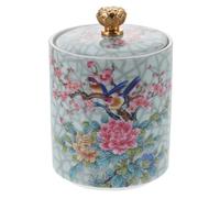 LOPUNER Boite à Thé Céramique en Émail de 245ml, Réservoir de Stockage Facile à Utiliser pour Thé en Vrac, Design Décoratif Coloré pour Maison et Banquet