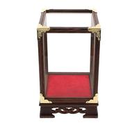 LOPUNER Boîte de Présentation en Bois et Verre pour Objets Anciens et Poupées, Vitrine Transparente Multi-Usage Finition Soignée pour Cabinet ou Table