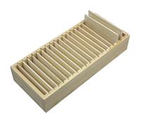 LOPUNER Boîte de Rangement Bois Multi Compartiments Amovibles pour Cartes de Visite Bijoux et Documents Organisation Bureau et Magasin Design Minimaliste et Modulable Unité