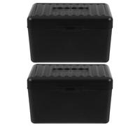 LOPUNER Boîte de Rangement Plastique Compacte pour Fiches et Notes, Design Élégant et Fonctionnel, pour Bureau et Maison, Organisateur de Fiches Multifonction