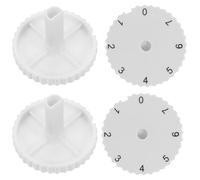 LOPUNER Boutons de Réglage Température Thermostat Réfrigérateur 4 Pièces, Blanc ABS, Interrupteur Rotatif 7 Positions, Marquages Lisibles, pour Congélateur et Réfrigérateur Domestique
