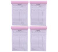 LOPUNER Carnet de 4 reçus de bons de commande - Bloc de factures en double exemplaire sans carbone pour petites entreprises - Suivi des commandes en magasin - Registre des paiements clients