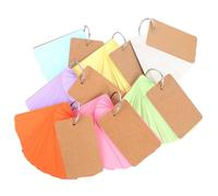 LOPUNER Cartes de Notes Vierges en Papier Peintes Main, Bloc-notes à Anneaux, 350 Pièces pour Organiser le Travail, Écriture Fluide, pour Écrire des Mots ou Journaux Couleur Aléatoire