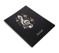 LOPUNER Classeur Grosse Capacité Noir A4 pour Partitions de Musique 30 Pages en PP Transparent, Organiseur de Feuilles Non Réfléchissant, Dossier à Rabat pour Fanfare