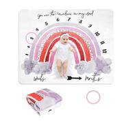 LOPUNER Couverture 1 Set avec Cadre Bébé pour en Flanelle Douce et Confortable Design Unique et Détails Adorables Plusieurs Styles pour Photo Booth et -né Plusieurs Styles