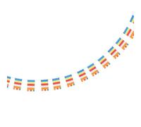LOPUNER Drapeau de Prière Tibétain en Polyester Cinq Couleurs, Bannière Suspendue pour Cour et Temple, Décoration Intérieure et Extérieure Adaptée aux Bouddhistes