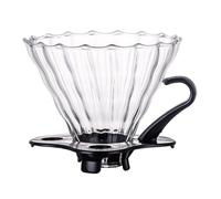 LOPUNER Entonnoir à Filtre à Café 1 Set Noirci Poignée en Plastique Résistant la Chaleur et Facile à Nettoyer Forme Ronde pour Amis et