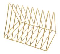 LOPUNER Étagère Dorée Triangle Métal pour Bureau Support Multifonctionnel Organiseur Lourd pour Magazines et Rangement Grand Format Polyvalent pour Salon et Étude