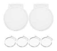 LOPUNER Étui Rond Transparent pour 6 Capsules de 70 mm, idéal pour la Protection Contre l'oxydation et Les Rayures des jetons, Badges, médailles et Broches de Collection.