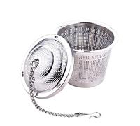 LOPUNER Filtre à Thé Acier Inoxydable Infuseur à Larges pour Tasse Unique Passoire Plate Stable Compatible et Épices Nettoyage Facile et Réutilisable