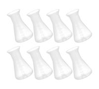 LOPUNER Fiole Conique Graduée 50ml en Pp, Lot de 8, Petites Bouteilles de Laboratoire pour Expériences, Mesure Précise et Usage Scientifique