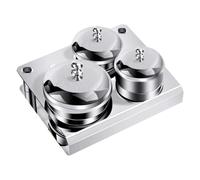 LOPUNER Godets en acier inoxydable argenté, lot de 3 avec couvercles pour liquide et poudre acrylique, multifonction, parfait pour artistes nail art en salon