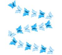 LOPUNER Guirlande en Papier Papillon 3D Bleu 3 Mètres Décoration de Fête Anniversaire Mariage Facile à Suspendre Style Féerique