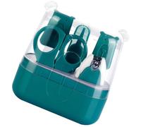 LOPUNER Kit de Manucure pour Bébé Coupe-ongles Arrondis en Acier Inoxydable et Abs, Boîte de Rangement Verte, Sécurité Anti-blessure pour Jeunes Garçon et Filles