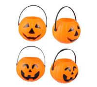 LOPUNER Lanterne de Citrouille Ornements d'halloween Seau Décorations d'halloween Décorer extérieur intérieur Plastique Orange