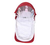 LOPUNER Lit de Voyage Pliable pour Garçon Fille avec de Transport Couffin Portable avec Moustiquaire et Auvent pour Camping et Plage Couleur Rouge