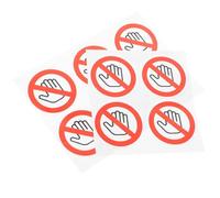 LOPUNER Lot de 10 Autocollants D’avertissement «ne Pas Toucher» Diamètre 20 Mm, Autocollants Amovibles en Vinyle Adhésif Résistant pour Panneaux de Sécurité Machine, Signalisation