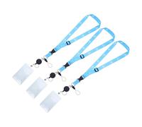 LOPUNER Lot de 3 cordons porte-badges de croisière - Enrouleur de badge rétractable étanche avec boucle détachable - Pochette pour carte d'identité en PVC - Accessoires indispensables pour