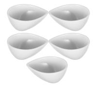 LOPUNER Lot de 5 Petits Bols à Trempette Ménagers Pratiques et Créatifs, Bol à Sauce Soja Blanc, Facile à Tenir pour Condiment et Vinaigre