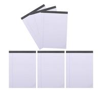 LOPUNER Lot de 6 Blocs-notes Légaux Lignés Format A5, Papier Blanc Micro-perforé, Fourniture de Bureau Polyvalente pour Prise de Notes et Organisation Professionnelle