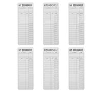 LOPUNER Lot de 6 marque-pages pour journal de lecture : marque-pages en papier inscriptibles - Suivi des livres à lire - Bande de notation et d’évaluation pour récompenser les enseignants et les