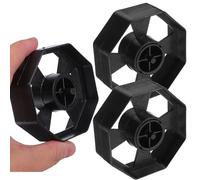 LOPUNER Lot de 6 Sets de Noyaux de Rouleau pour Distributeur de Ruban Adhésif de Bureau, 3 Grands 3 Petits, Couleur Noire, Compatible Dévidoir Standard, Remplacement Précis pour Usage