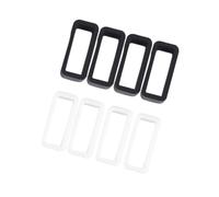 LOPUNER Lot de 8 Anneaux de Montre en Silicone Noir, Légers et Faciles à Installer, Accessoires Polyvalents pour Bracelet de Montre Style Classique Simple