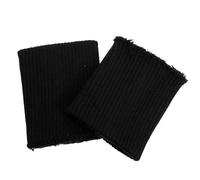 LOPUNER Manchette Tubulaire côtelée Noire en Polyester 1Pair pour Remplacement de Poignet de Veste et Manteau, adaptée à la Couture et aux vêtements de Sport DIY