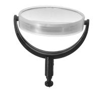 LOPUNER Miroir de Microscope Réfléchissant Double Face Plane Concave, Fer Noir, Angle Réglable, Rotation 360°, pour Microscope Biologique, Laboratoires et Observation des Microstructures