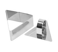 LOPUNER Moule à Gâteau Triangulaire avec Plaque Pousseuse en Acier Inoxydable 430 2 Pièces Antiadhésif et Facile à Démouler, pour Pâtisserie Maison et Professionnelle