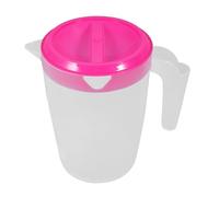 LOPUNER Pichet Plastique avec Couvercle Rouge pour Jus et Eau Froide Pichet Réutilisable pour Réfrigérateur Carafe Pratique pour Boissons Estivales